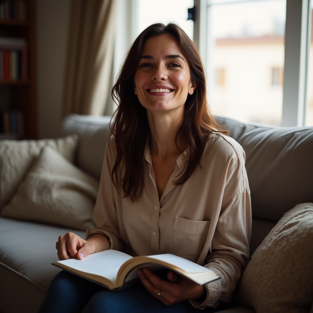 Calm scene after anxiety relief